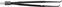 ЕМ273-3СЕ Биполярный пинцет байонетный конусный загнутый вверх антипригарный CLEANTips, длина 230 мм, размер площадки 6 х 0,7 мм, "евростандарт"