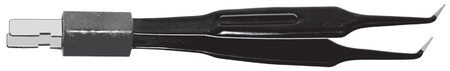 ЕМ263-2СЕ Биполярный пинцет микрохирургический загнутый антипригарный CLEANTips, длина 135 мм, размер площадки 6 х 0,7 мм, "евростандарт"